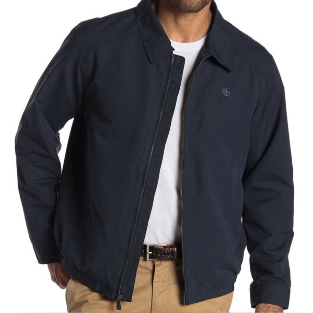 Hart Schaffner Marx Andrew Lightweight Golf Jacket Full Zip Navy Blue Men's 3XB